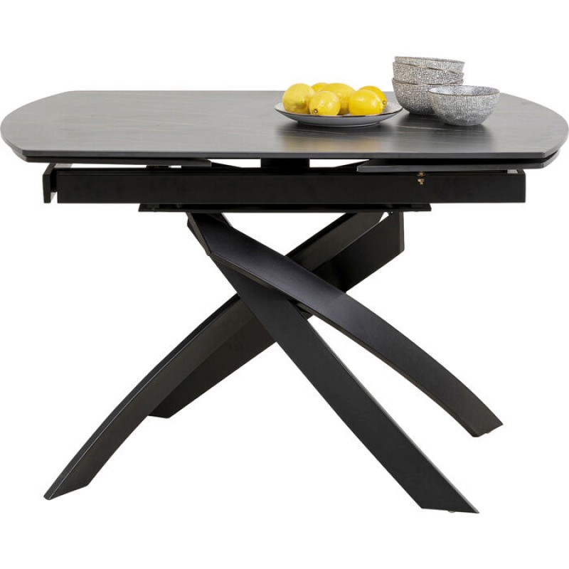 Extension Table Twist Black 120(30+30)x90cm